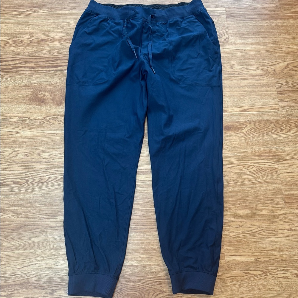 lululemon athletica Blue Joggers with Elastic Waistband and Tapered Cuffs